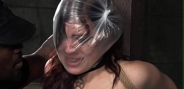  BDSM sub canned while tied up with rope